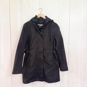 The North Face Jacket Black Trench Coat Windbreaker Lined Winter Coat